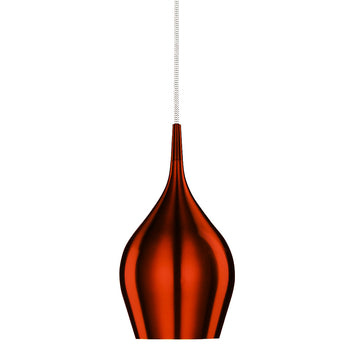 Searchlight 1-Light Copper Pendant Red