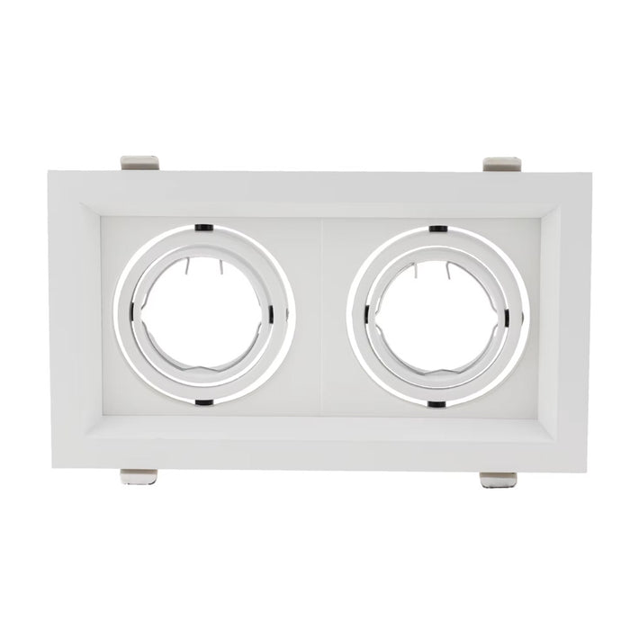 WH Recessed White Spotlight – Elegant Round Trim Twin
