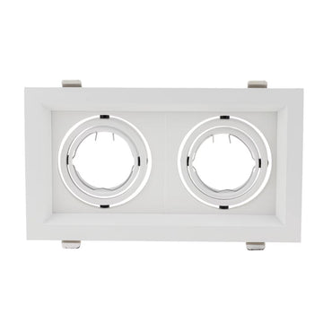 WH Recessed White Spotlight – Elegant Round Trim Twin