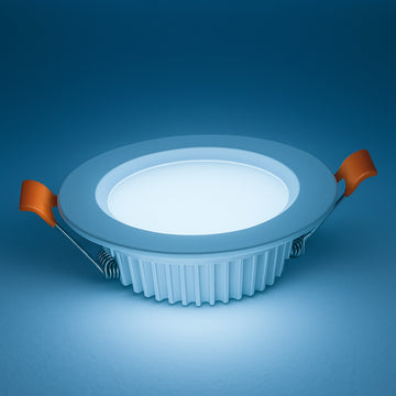 7W Round Recessed LED Panel Light Cut Cool Light