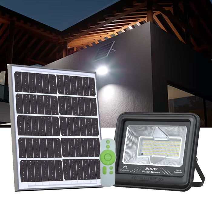 300W Solar LED Floodlight with Remote Control – 6500K | IP65 Waterproof | 1248lm