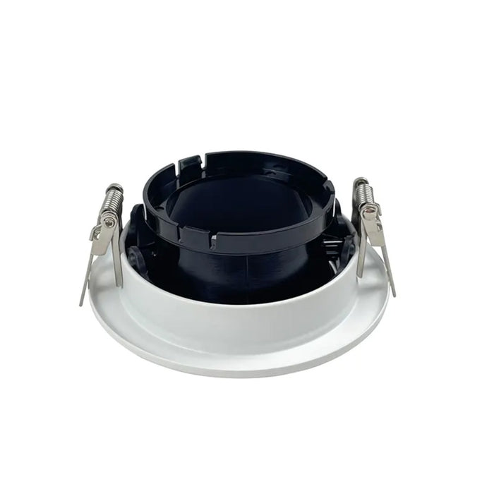 Round Spot Light Frame – 90mm Size, 75mm Cut-Out White