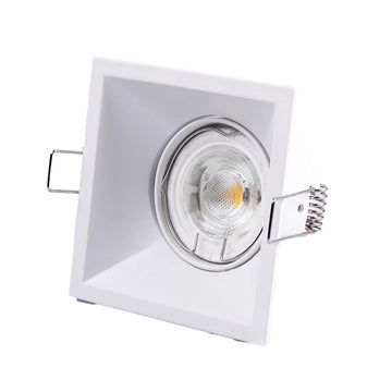 White Square Spotlight Frame – 125x125mm, Cut-Out 110x110mm