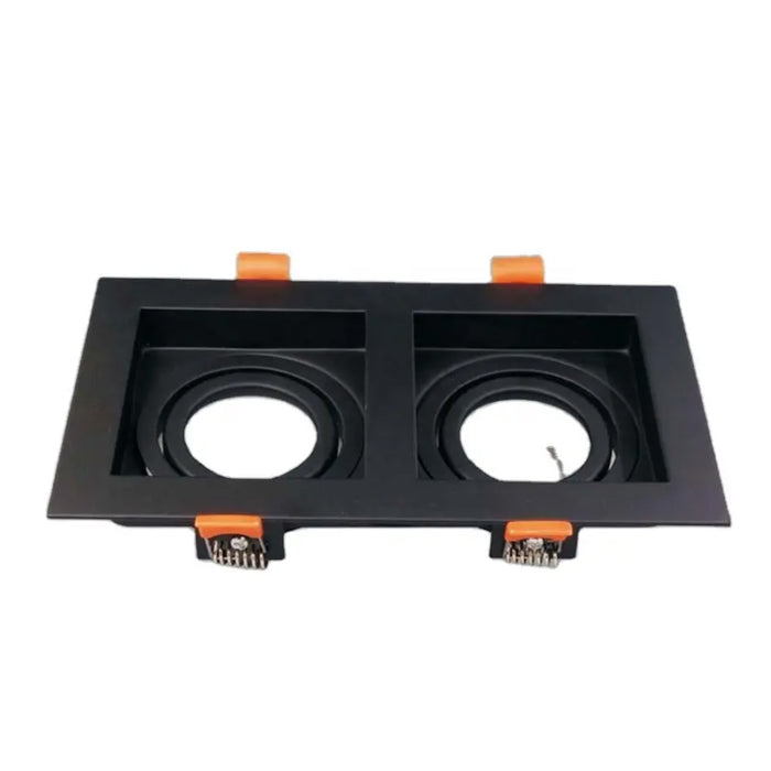 Square Double Spotlight Frame Black