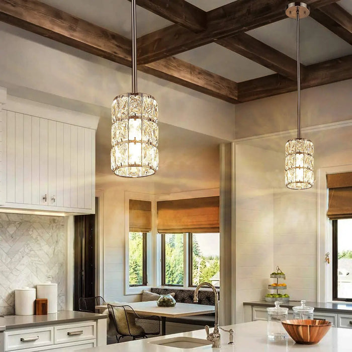 Searchlight Single Pendant Lamp – Chrome Finish