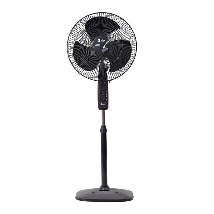 16" Black Oscillating Stand Fan – 100% Copper Motor, 3-Speed, 1.3m Height