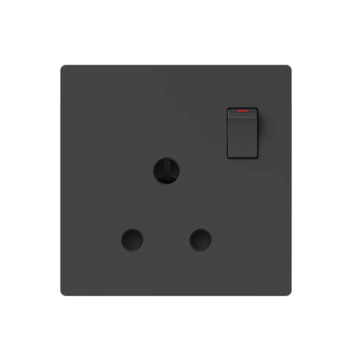 FSL 15A Single Switch Socket – Black