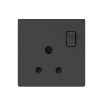 FSL 15A Single Switch Socket – Black