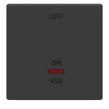 FSL 1 Gang 45A DP Indicator Switch – Black Modular Heavy-Duty Switch