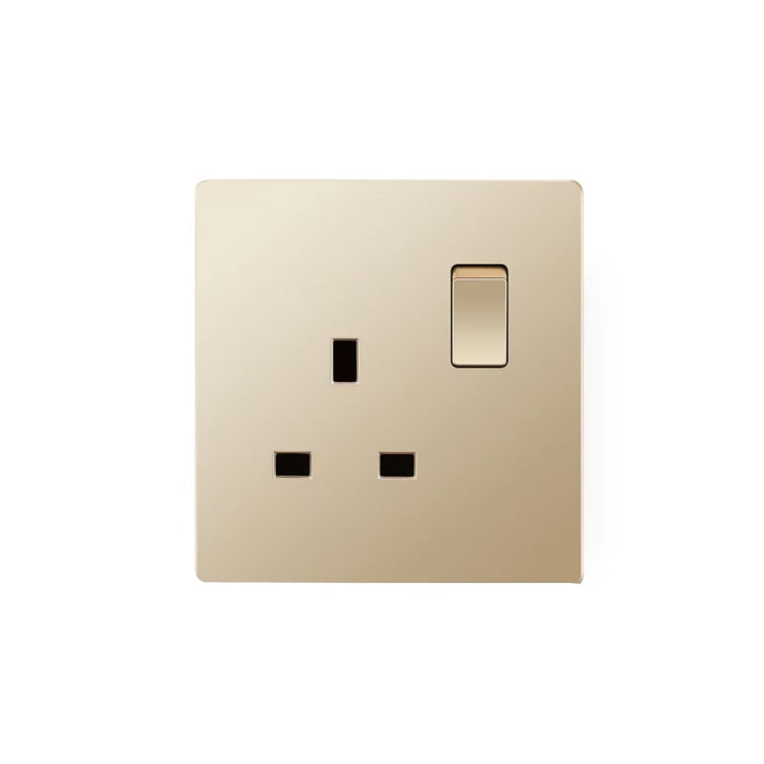 FSL 1 Gang 13A Switched Socket – Golden Modular Socket with Control