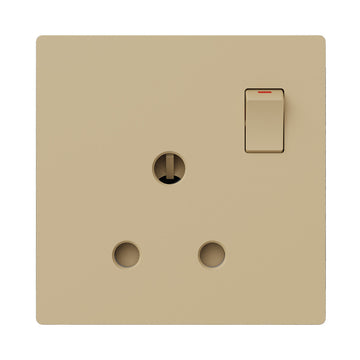 FSL 15A Single Switch Socket – Golden Modular Power Socket with Control