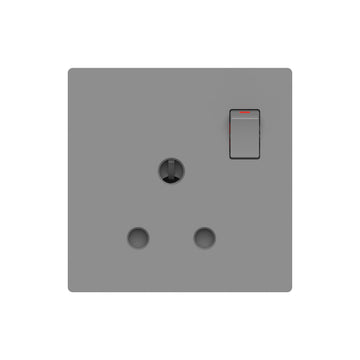 FSL 15A Single Switch Socket – Grey Finish