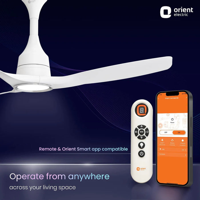 Aerosense Smart BLDC Ceiling Fan Underlight Frost White