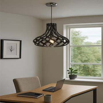 Twist Wave Black  Pendant Light