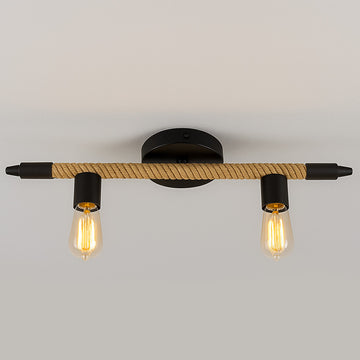 Modern Black 2-Light Ceiling Lamp with E27 Holders