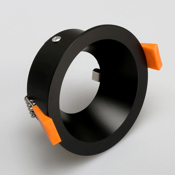 Round White + Black Aluminum Spotlight Frame – 88mm, Cut-Out 75mm