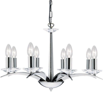 Kensington Chrome 8-Light Ceiling Chandelier