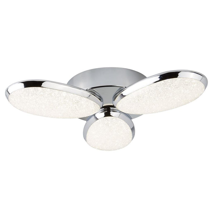 Lori 3 Light LED Ceiling Flush (Crushed Ice Effect)