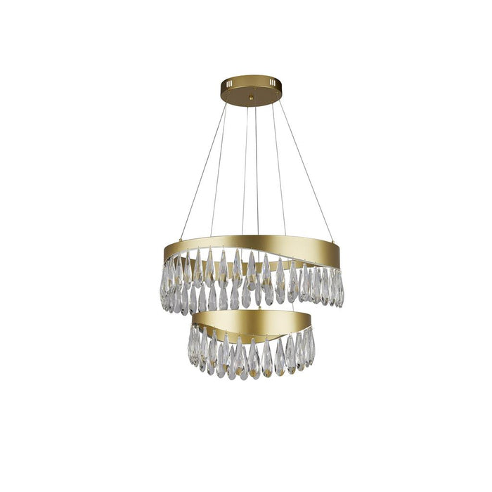 Searchlight Elegant Multi-Tier LED Pendant Lamp – Gold Finish