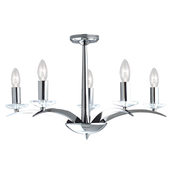 Kensington Chrome 5-Light Ceiling Chandelier
