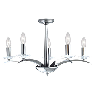 Kensington Chrome 5-Light Ceiling Chandelier